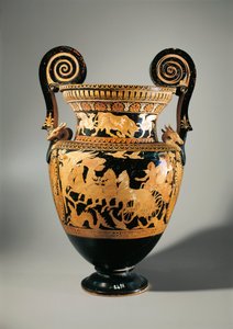 Italia, Lazio, Civita Castellana, Falerii, Volute krater (vase som brukes til å blande vin og vann) av Etruscan