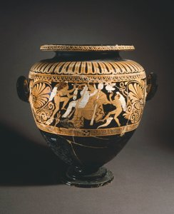 Stamnos (væskelagringskar). Rødfigurkeramikk fra Porano (Umbria). Etruskisk sivilisasjon, 4. århundre f.Kr. av Etruscan