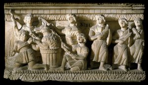 Etruskisk kunst: "" Ulysses og hans følgesvenner under deres møte med Circe"" (Odyssee d