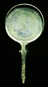 Speil med innskåret dekor (bronse) av Etruscan Etruscan