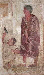 Vel Status og slaven hans (veggmaleri) av Etruscan Etruscan
