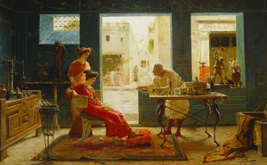 Pompeii antikviteter (olje på lerret)