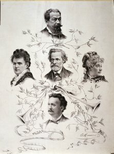 Plakat for hans «Messa da Requiem» med solistsangerne av Ettore Ximenes