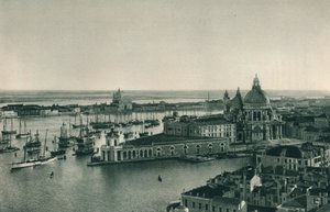 Canal Grande og Santa Maria della Salute-kirken, Venezia, Italia, 1927 av Eugen Poppel