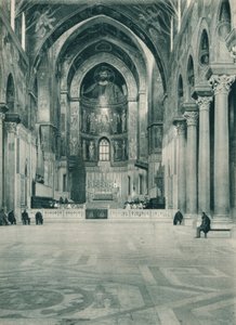 Interiør i Monreale-katedralen, Sicilia, Italia, 1927