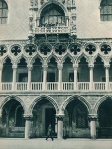 En del av Dogespalasset, Venezia, Italia, 1927 av Eugen Poppel