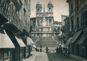 Spansketrappen og Trinita dei Monti-kirken, Roma, Italia, 1927 av Eugen Poppel