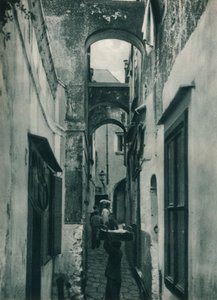 Street of Capri, Italia, 1927 av Eugen Poppel