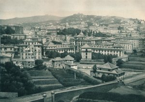 Utsikt over Genova, Italia, 1927 av Eugen Poppel
