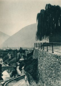 Utsikt over byen, Merano, Sør-Tirol, Italia, 1927 av Eugen Poppel