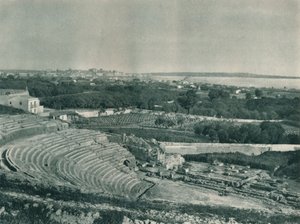 Utsikt over byen fra det greske teatret, Syracuse, Sicilia, Italia, 1927 av Eugen Poppel
