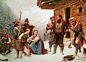 Fangst av Andreas Hofer 19. januar av Eugen von (after) Blaas