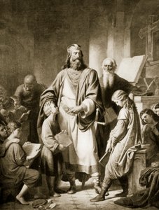 Charlemagne og hans lærde, illustrasjon fra 
