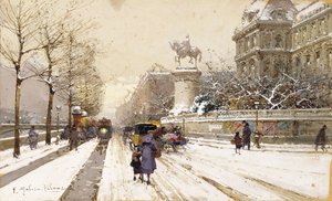 Paris om vinteren av Eugene Galien Laloue