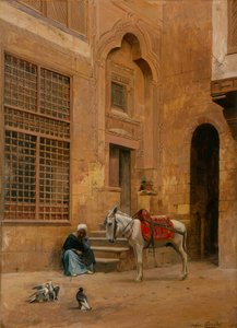 The Courtyard (olje på lerret)