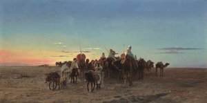 Campingvognen i skumringen