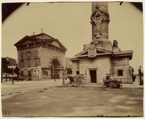 Den gamle tronporten (bompaviljongen og søylen) av Eugène Atget