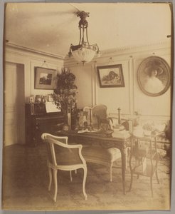 Interiør hos herr F., børsmegler, rue Montaigne av Eugène Atget