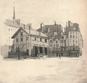 Gamle hus ved Quai des Orfevres, 1915