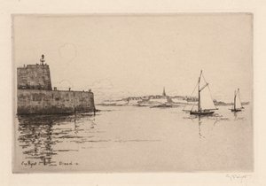 Saint-Malo Vue de Dinard (Saint-Malo vu de Dinard) av Eugene Bejot
