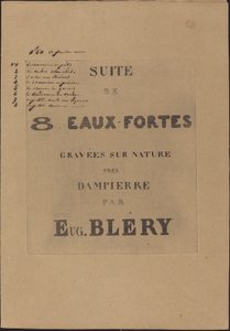 8 etsninger gravert på naturen av Eugene Bléry