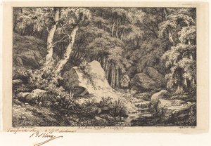 Ved forkastningens ravine, Auvergne (Kravinen ved Auvergne) av Eugene Bléry