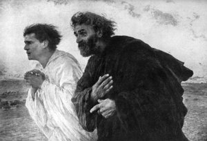 Apostlene Peter og Johannes på oppstandelsens morgen, 1926.