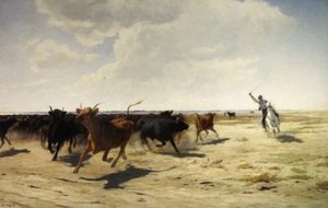 The Round-up (olje på lerret) av Eugene Burnand