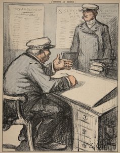 To maritime herrer på kontorene deres, illustrasjon fra 