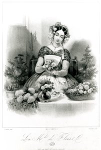 Blomsterselgeren, ca. 1840 av Eugene Charles Francois Guerard