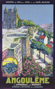 Plakatreklame for Angouleme (farge litho) av Eugene Charles Paul Vavasseur