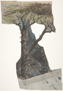 Design for et scenesett på Opéra, Paris, 1830-90. av Eugene Ciceri