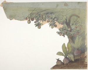 Design for et scenesett på Opéra, Paris, 1830-90. av Eugene Ciceri