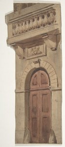 Design for et scenesett på Opéra, Paris, 1830-90. av Eugene Ciceri