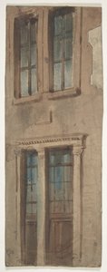 Design for et scenesett på Opéra, Paris, 1830-90. av Eugene Ciceri