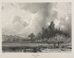 Pittoreske og romantiske reiser i det gamle Frankrike. Bretagne: Chateau de Penhoet av Eugene Ciceri
