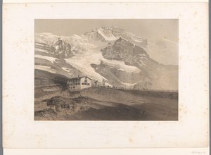 Utsikt over Jungfrau fra Kleine Scheidegg La Jungfrau vue de la petite Scheideck (tittel på objekt) Ansikter i Sveits og Savoy (serietittel) La Suisse et la Savoie (serietittel på objekt) av Eugene Ciceri