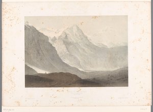 Utsikt over Grindelwald-dalen Valley of Grindelwald (tittel på objekt) Ansikter i Sveits og Savoy (serietittel) La Suisse et la Savoie (serietittel på objekt) av Eugene Ciceri