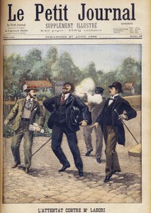 Attentatforsøk på Fernand Labori, en av advokatene som forsvarte Alfred Dreyfus ved hans andre krigsrett i Rennes "Le Petit Journal", august 1899.