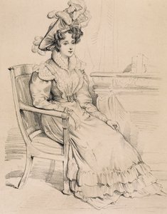 Portrett av Harriet Smithson, irsk skuespillerinne og første kone til den franske komponisten Hector Berlioz
