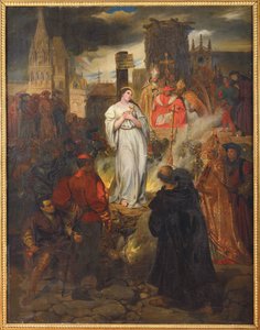 Joan of Arcs død, av Deveria, Eugene