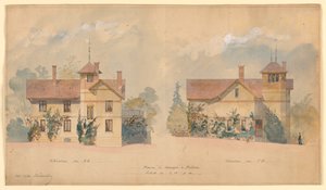 Arkitektonisk prosjekt for huset til P.J. Hetzel av Eugene Emmanuel Viollet le Duc