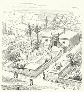 Landlig hus i det gamle Egypt