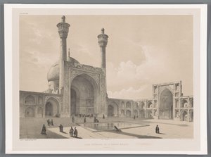 Gårdsplassen til fredagsmoskeen i Isfahan Cour intérieure de la grande mosquée (Ispahan) (tittel på objekt) Persiske landskap (serietittel) Persisk moderne (serietittel)
