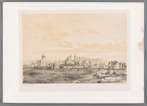 Takht-e-Foulad, kirkegård i Isfahan Champ des morts Ispahan (tittel på objekt) Persiske landskap (serietittel) Perse modern (serietittel) av Eugene Flandin