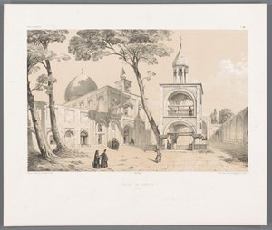 Vank-katedralen i Isfahan Eglise de Djoulfa Ispahan (tittel på objekt) Persiske landskap (serietittel) Perse modern (serietittel) av Eugene Flandin