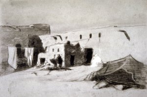 Landsby i Sahel av Eugène Fromentin