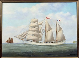 Le trois matats Saint Simon Maleri av Eugene Margueritte-Grandin dit Eugene Grandin (1833-1916) 1908 Søn. 0,6x0,8 m Fecamp, Museum of the Newfoundland