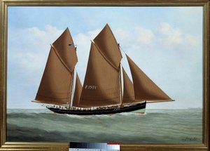 The Dundee - Saint Anthony of Padua. Maleri av Eugene Margueritte-Grandin dit Eugene Grandin (1833-1916)