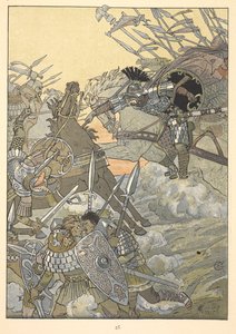 En kampscene. av Eugene Grasset